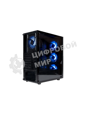 Компьютерный корпус ATX Eurocase A85 4ARGB черный без БП закаленное стекло USB 3.0