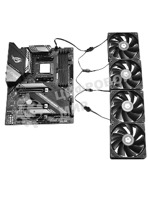 Кабель-разветвитель 1/4 ID-COOLING FS-04 (160шт/кор, 12V, PWM, 4 pin) Retail