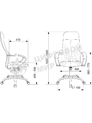 Кресло Бюрократ CH-610SL черный, экокожа