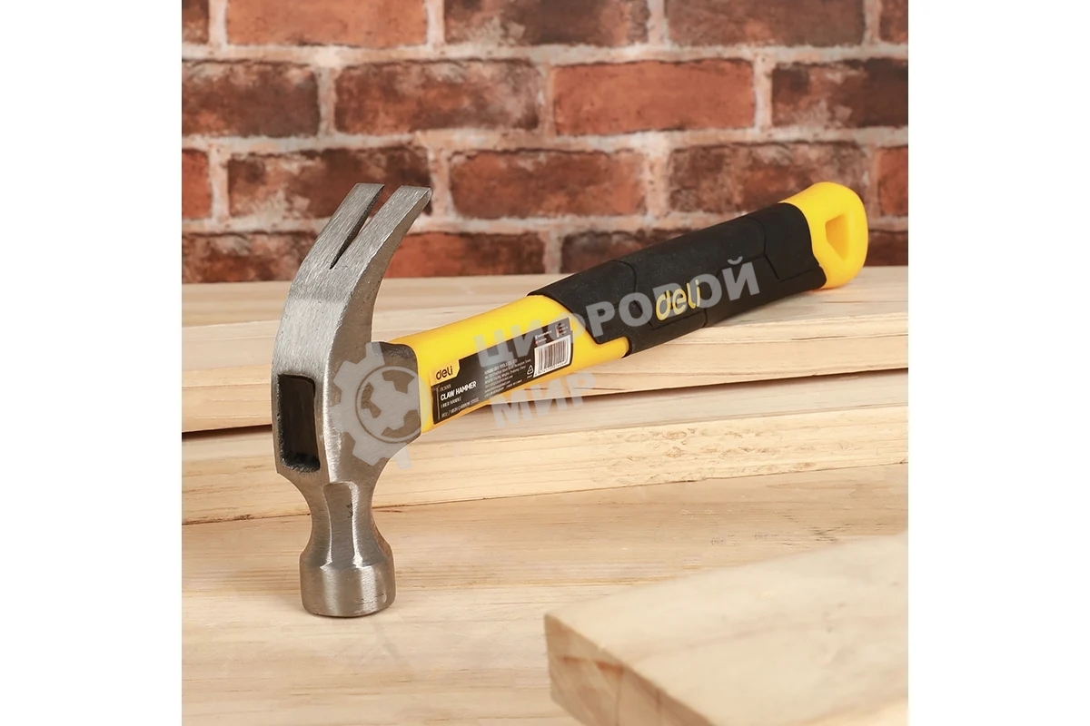 Молоток-гвоздодер Deli DL5001 250 гр Фибергласовая рукоять