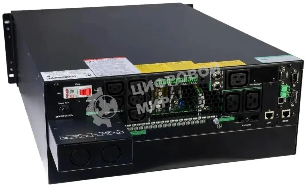 Источник бесперебойного питания SRTSE 2 поколения 6000 ВА/Вт, 4U,5 C13+3 C19,USB,RS-232,RS485,COM,сухие контакт,прлл резерв