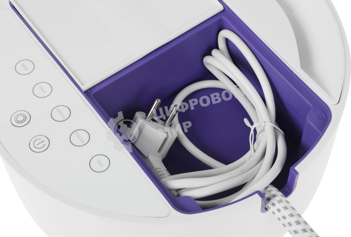 Отпариватель Kitfort КТ-9110-1 белый/фиолетовый, 2180 Вт, 45 г/мин, 0.6 л
