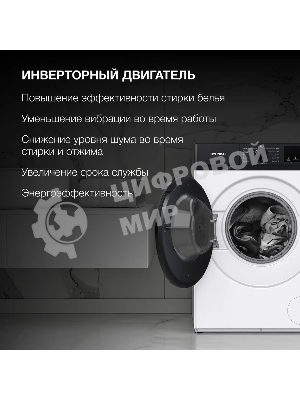 Стиральная машина Hyundai WME8215 класс: A загр.фронтальная макс.:8кг белый инвертер