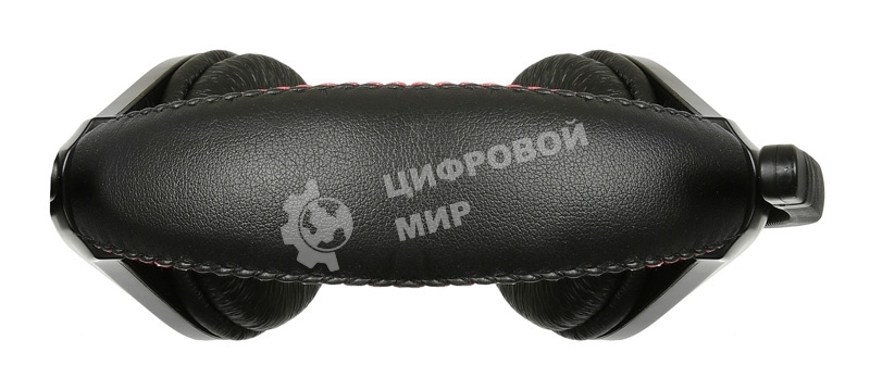 Гарнитура проводная с микрофоном Oklick HS-L100 черный/красный 2м мониторы оголовье (NO-530)