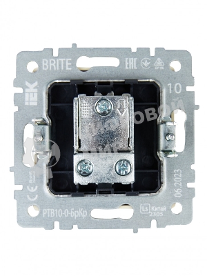Розетка телевизионная проходная IEK BRITE РТВ10-0-БрКр бежевый