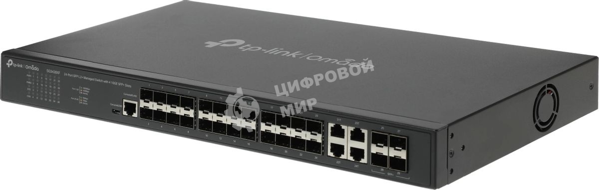 Коммутатор TP-Link TL-SG3428XF, 24×1 Гбит/с SFP + 4×10 Гбит/с SFP+ Uplink, управляемый
