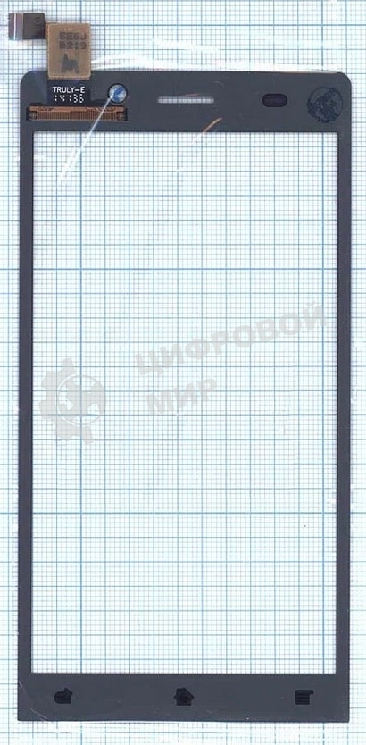 Сенсорное стекло (тачскрин) для Highscreen Thor, черное