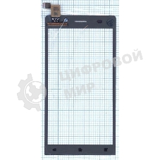 Сенсорное стекло (тачскрин) для Highscreen Thor, черное