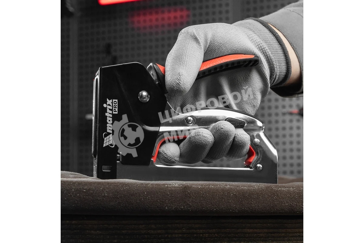 Степлер мебельный Matrix, стальной, быстрая загрузка, тип скобы 53, 4-14 мм, PRO