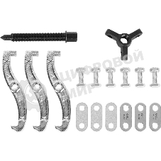 Съемник подшипников трехзахватный Deli DL-S4 100мм(рабочий ход болта), внешний диаметр 20-100мм, внутренний диаметр 40-90мм, сталь 45#