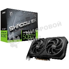 Видеокарта MSI PCI-E 5.0 RTX 5060TI 16G SHADOW 2X PLUS NVIDIA GeForce RTX 5060TI 16Gb 128bit GDDR7 2572/28000 HDMIx1 DPx3 HDCP Ret