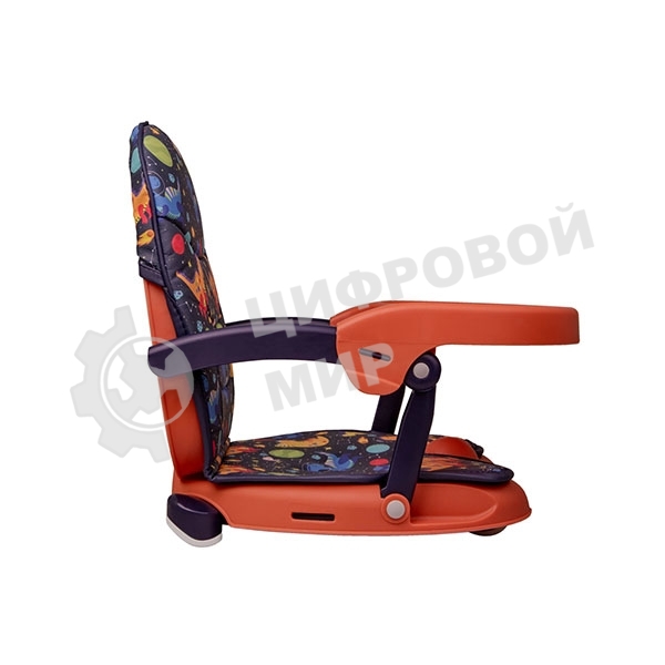 Стульчик для кормления BQ BCH012 Dinos. Стульчик-бустер BQ BCH012. Гипоалергенные безопасные материалы/Съемный чехол из экокожи. Удобный, устойчив к загрязнению и легко моется/Съемная столешница/Безопасность малыша: устойчивая конструкция, нескользящие но