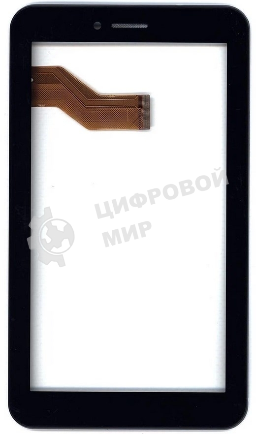 Сенсорное стекло (тачскрин) для Irbis TX26. черное с рамкой