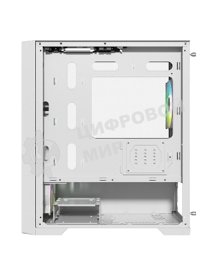 Компьютерный корпус Powercase Alisio Micro X4W V2, Tempered Glass, 4х 120мм ARGB fans, ARGB HUB, белый, mATX (CAMCXW-A4)