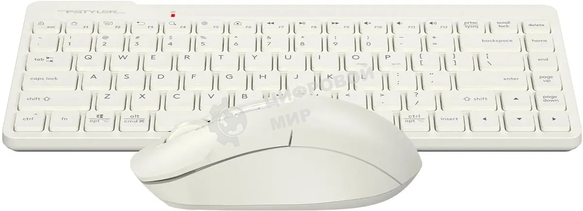 Комплект клавиатура + мышь A4Tech Fstyler FG2200 Air2 клав:бежевый мышь:бежевый USB беспроводная slim