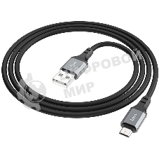 Кабель Hoco X86 Micro Spear USB (m)-micro USB (m) 1м черный коробка