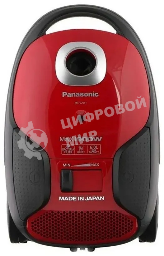 Пылесос Panasonic MC-CJ911R красный/черный, 380/1900 Вт, уборка сухая, пылесборник мешок 6 л