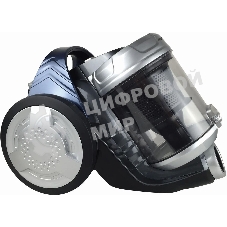 Пылесос Hyundai HYV-C2575 серебристый/темно-синий, 380/2000 Вт, уборка сухая, пылесборник контейнер 3.5 л