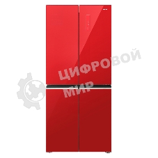 Холодильник Centek CT-1744 красный трехкамерный 267/148л морозилка снизу, No Frost, Side by Side