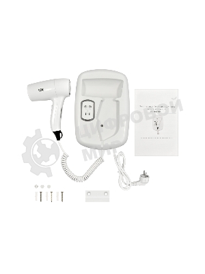 Фен Puff 1203B белый, 1200 Вт