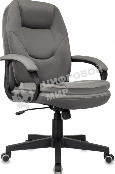 Кресло руководителя Бюрократ CH-668 темно-серый Holland 18, крестов. пластик