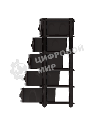 Комод Альтернатива М6498 Эконом, 5 секций, черный