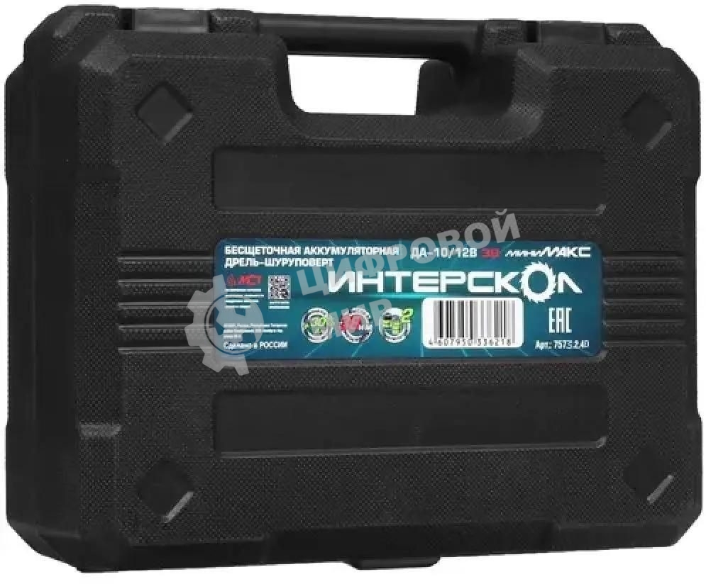Дрель-шуруповерт аккумуляторная ИНТЕРСКОЛ 757.3.2.40