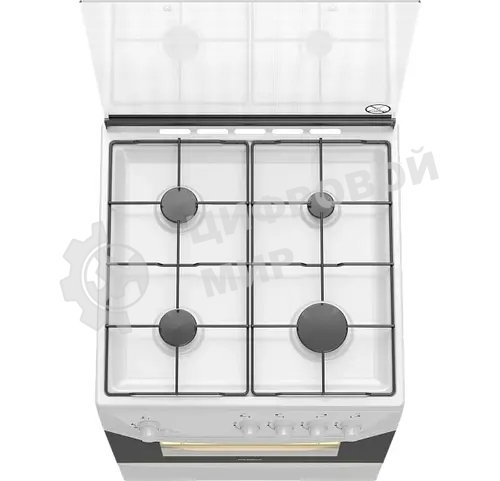 Плита газовая Darina 1D GM141 007 W белый, конфорок 4 шт, духовка 50 л, 60 см x 85 см x 60 см