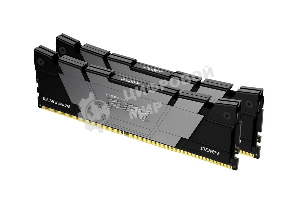 Оперативная память Kingston Fury Renegade, DDR4, 64GB (2x32 GB), 3200 MHz, CL16, DIMM, с радиатором, черный
