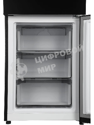 Холодильник Hyundai CC35083F черное стекло двухкамерный 240/95л морозилка снизу, No Frost