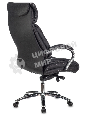 Кресло Бюрократ T-9904NSL черный, кожа, подголовник