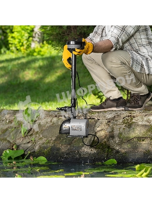 Насос фонтанный Denzel FNP110-34, 112 Вт, подъем 3,4 м, 3400 л/ч, колокольчик/каскад/гейзер