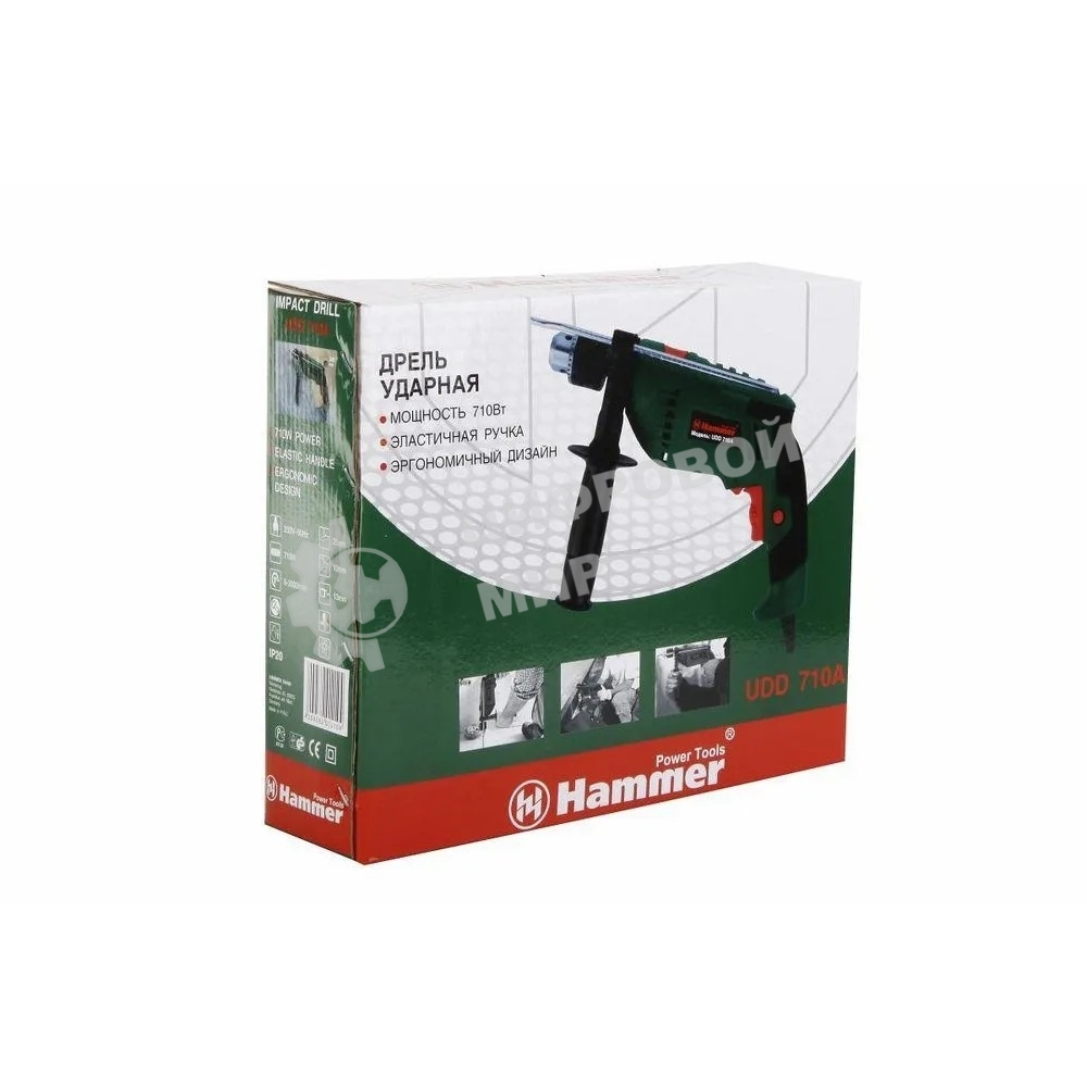 Дрель ударная Haммer Flex UDD710A 28439 111-008 710Вт 13мм 0-3000об/мин реверс