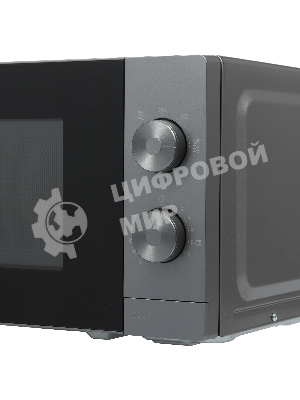 Микроволновая печь Gorenje MO20E1T4 серый/черный, 20 л, 700 Вт, переключатели - поворотный механизм