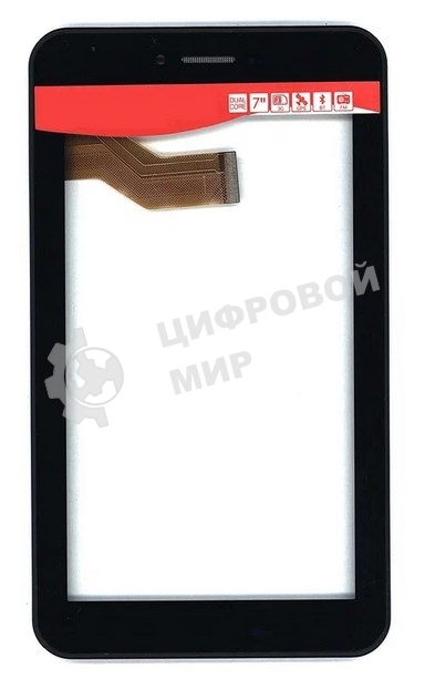 Сенсорное стекло (тачскрин) для Irbis TX18 TX55, черное с рамкой