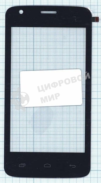 Сенсорное стекло (тачскрин) для Micromax Q325, черное