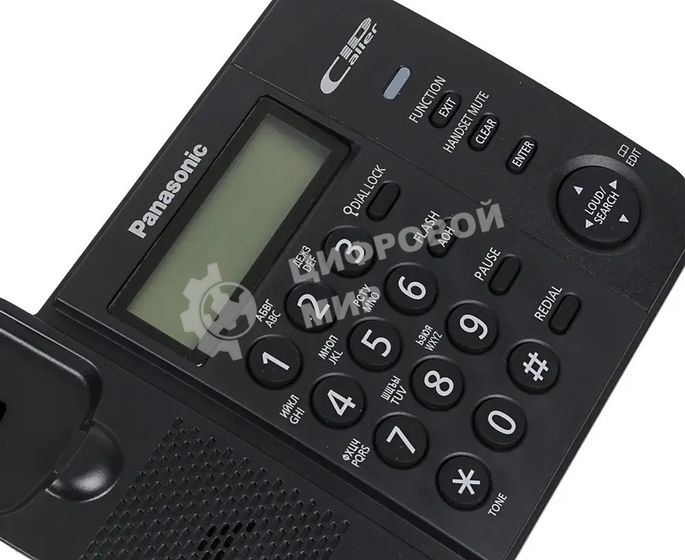 Телефон проводной Panasonic KX-TS2356RUB черный АОН,Caller ID,ЖКД,блокировка набора,выключение микрофона