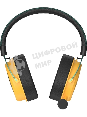 Гарнитура Bloody MR595 Renegade Yellow жёлтый, беспроводная + проводная, радиоканал, до 135 ч, съёмный микрофон, подсветка