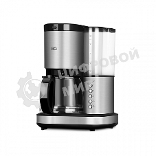 Кофеварка капельная BQ CM7002 Steel-Black со встроенной кофемолкой, исп. кофе - молотый/зерновой, 1.25 л, 800 Вт.