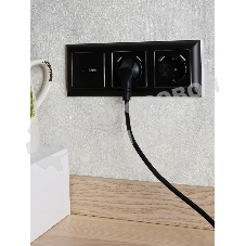 Рамка 3-местная IEK BRITE РУ-3-Бр DECOR 3D-форма черный/хром