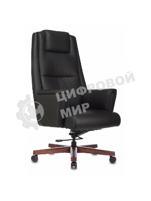 Кресло Бюрократ DUKE черный, кожа