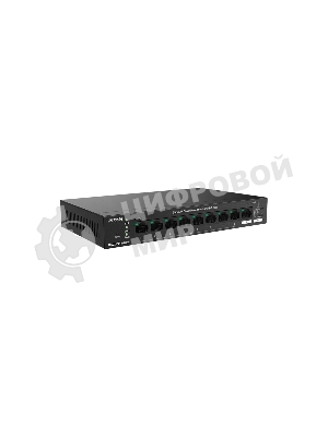 Коммутатор управляемый PoE Tenda TEG2210P-8-120W, 10 портов, 9x1 Гбит/с, SFP 1x1 Гбит/с, PoE 8x30Вт (до 110 Вт)