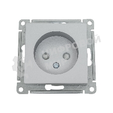 Механизм розетки 1-м СП AtlasDesign без заземл. защ. шторки 16А алюм. SchE ATN000349