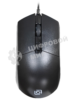 Мышь проводная Oklick 207M черный, 2400 dpi, USB, кнопки - 4