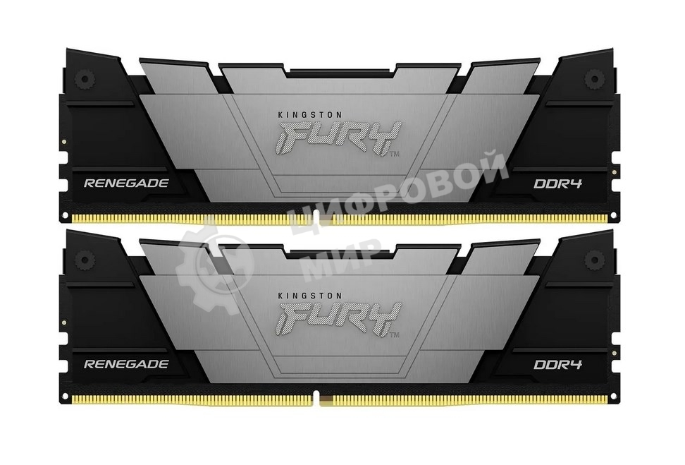 Оперативная память Kingston Fury Renegade, DDR4, 64GB (2x32 GB), 3200 MHz, CL16, DIMM, с радиатором, черный