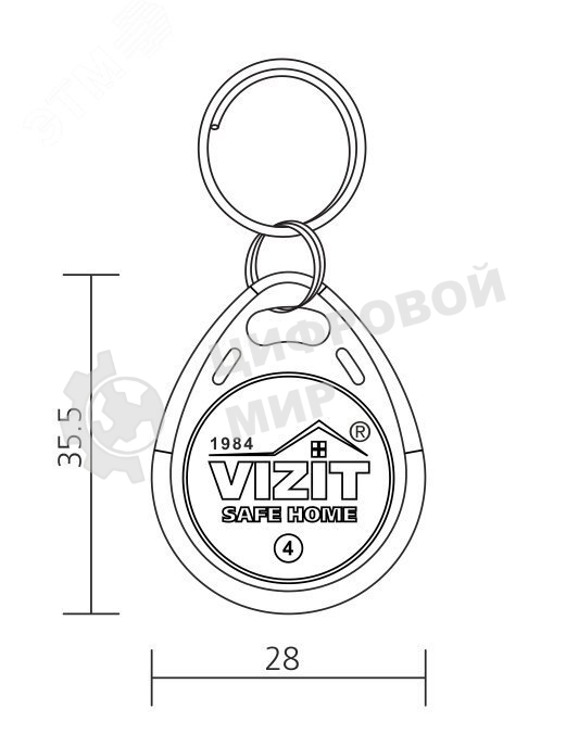 Ключ бесконтактный VIZIT RF2.1