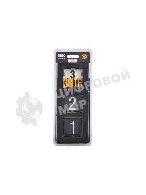 Рамка 3-местная IEK BRITE РУ-3-2-БрЧ стекло черный