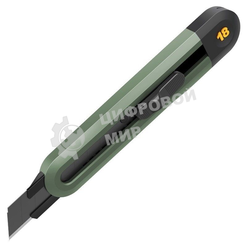 Технический нож Home Series Green Deli HT4018L ширина лезвия 18мм, эксклюзивный дизайн, корпус из высококачественного софттач пластика