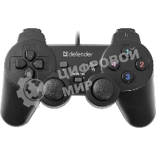 Геймпад Defender Omega USB, Проводной геймпад, 12 кнопок, 2 стика
