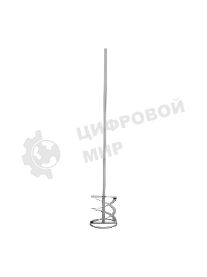 Миксер Сибртех для красок и штукатурных смесей, 100х10х600 мм, шестигранный хвостовик